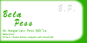 bela pess business card